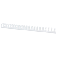 Grzbiety do bindowania OFFICE PRODUCTS, A4, 25mm (240 kartek), 50 szt., białe