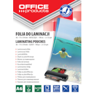 Folia do laminowania OFFICE PRODUCTS, A6, 2x125mikr., błyszcząca, 100szt., transparentna