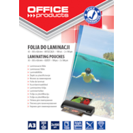 Folia do laminowania OFFICE PRODUCTS, A3, 2x100mikr., błyszcząca, 100szt., transparentna