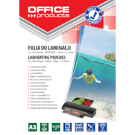 Folia do laminowania OFFICE PRODUCTS, A3, 2x125mikr., błyszcząca, 100szt., transparentna