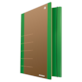 Teczka z gumką DONAU Life, Karton, A4, 500gsm, 3-skrz., zielony