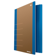 Teczka z gumką DONAU Life, Karton, A4, 500gsm, 3-skrz., niebieski