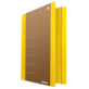 Teczka z gumką DONAU Life, Karton, A4, 500gsm, 3-skrz., żółty