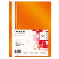 Skoroszyt OFFICE  PP, A4, miękki, 100/170mikr., pomar PRODUCTS81