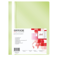 Skoroszyt OFFICE, PP, A4 miękki, 100/170mik jasnozielony PRODUCTS85