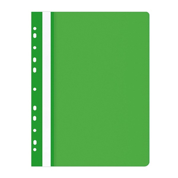 Skoroszyt OFFICE PRODUCTS, PP, A4, miękki, 100/170mikr., wpinany, zielony