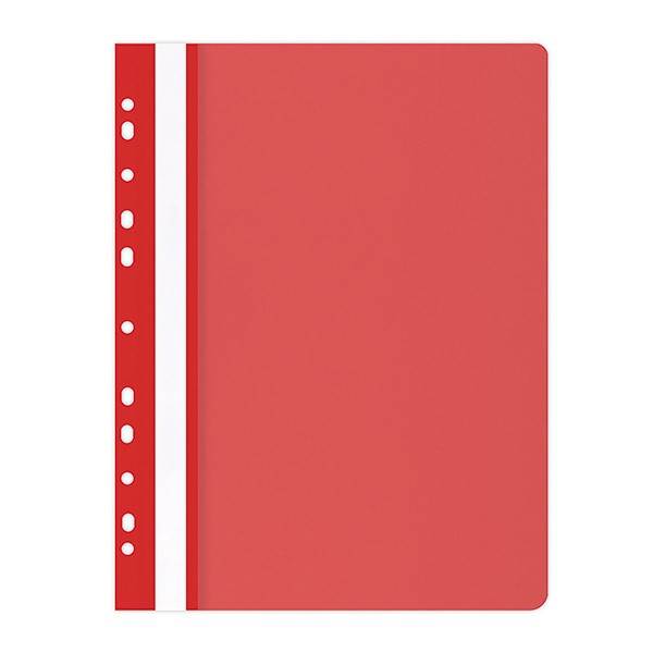 Skoroszyt OFFICE PRODUCTS, PP, A4, miękki, 100/170mikr., wpinany, czerwony
