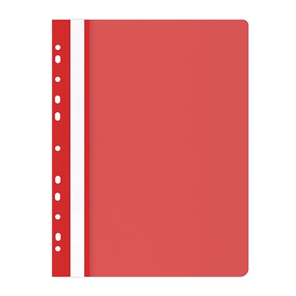Skoroszyt OFFICE PRODUCTS, PP, A4, miękki, 100/170mikr., wpinany, czerwony