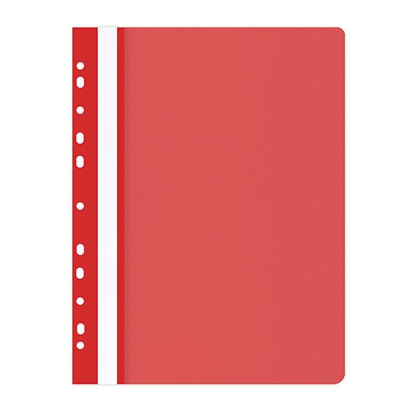 Skoroszyt OFFICE PRODUCTS, PP, A4, miękki, 100/170mikr., wpinany, czerwony
