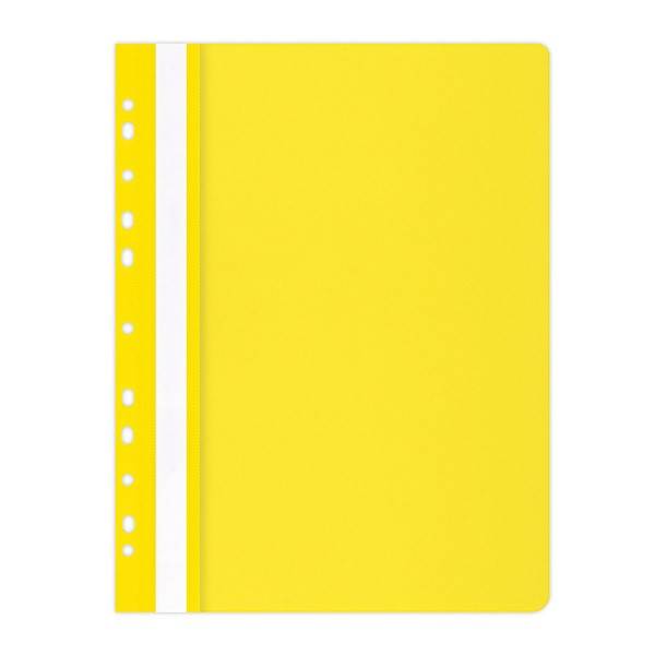 Skoroszyt OFFICE PRODUCTS, PP, A4, miękki, 100/170mikr., wpinany, żółty