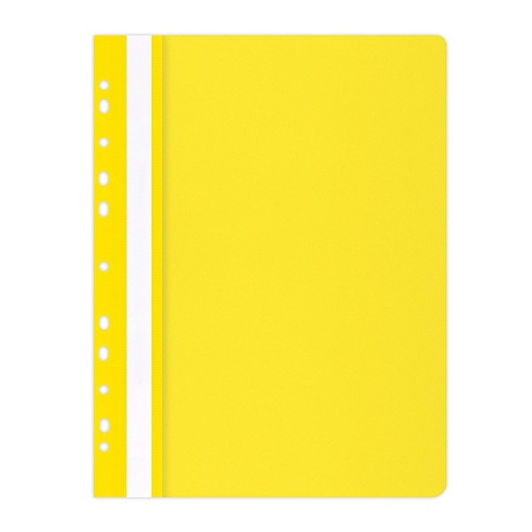 Skoroszyt OFFICE PRODUCTS, PP, A4, miękki, 100/170mikr., wpinany, żółty