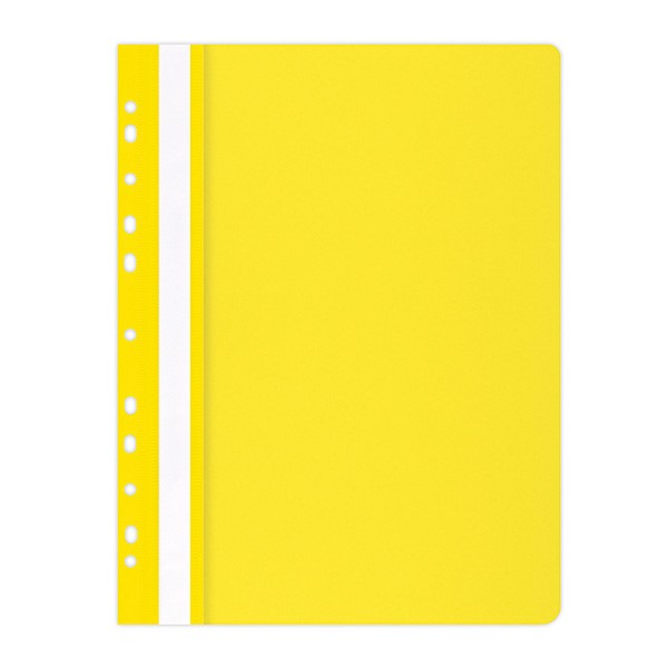 Skoroszyt OFFICE PRODUCTS, PP, A4, miękki, 100/170mikr., wpinany, żółty