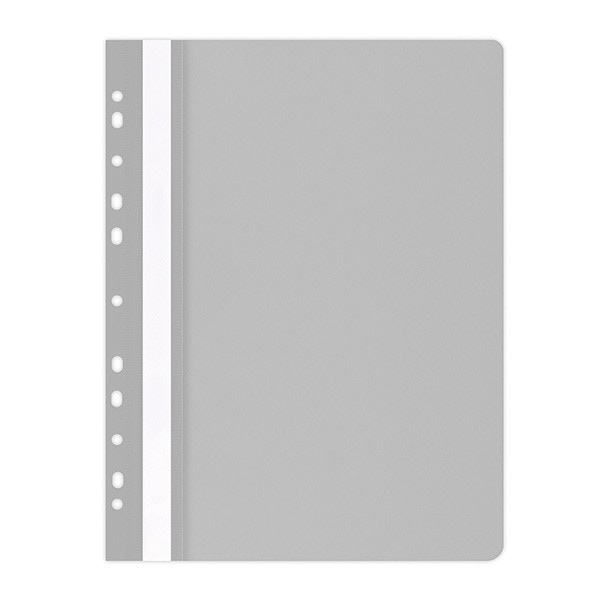 Skoroszyt OFFICE PRODUCTS, PP, A4, miękki, 100/170mikr., wpinany, szary