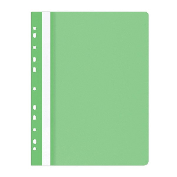 Skoroszyt OFFICE PRODUCTS, PP, A4, miękki, 100/170mikr., wpinany, jasnozielony
