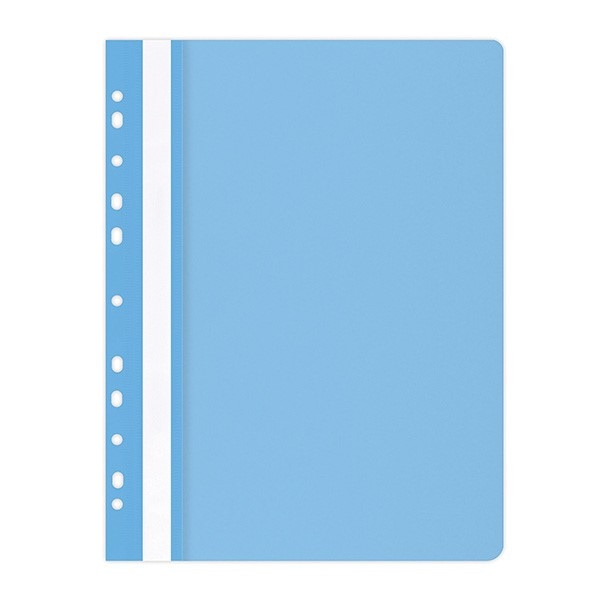 Skoroszyt OFFICE PRODUCTS, PP, A4, miękki, 100/170mikr., wpinany, jasnoniebieski
