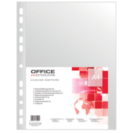Koszulki na dokumenty OFFICE PRODUCTS, PP, A4, groszkowe, 45mikr., 100szt.