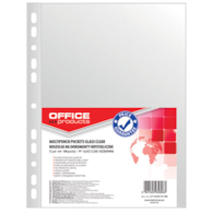 Koszulki na dokumenty OFFICE PRODUCTS,  PP,  A4,  krystal,  55mikr.,  100szt.