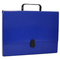 Teczka-pudełko OFFICE PRODUCTS, PP, A4/5cm, z rączką i zamkiem, granatowa