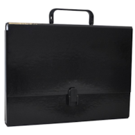 Teczka-pudełko OFFICE PRODUCTS, PP, A4/5cm, z rączką i zamkiem, czarna