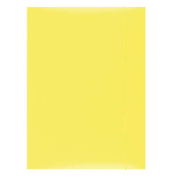 Teczka z gumką OFFICE PRODUCTS, karton, A4, 300gsm, 3-skrz., żółta