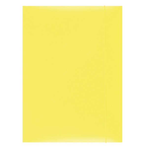 Teczka z gumką OFFICE PRODUCTS, karton, A4, 300gsm, 3-skrz., żółta