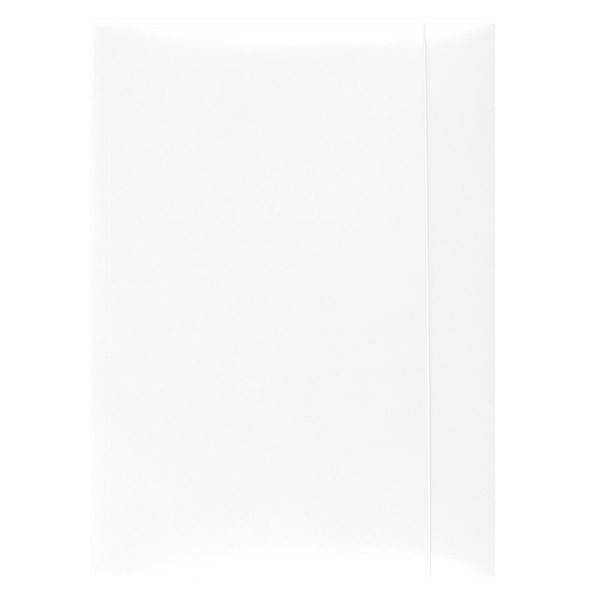 Teczka z gumką OFFICE PRODUCTS, karton, A4, 300gsm, 3-skrz., biała