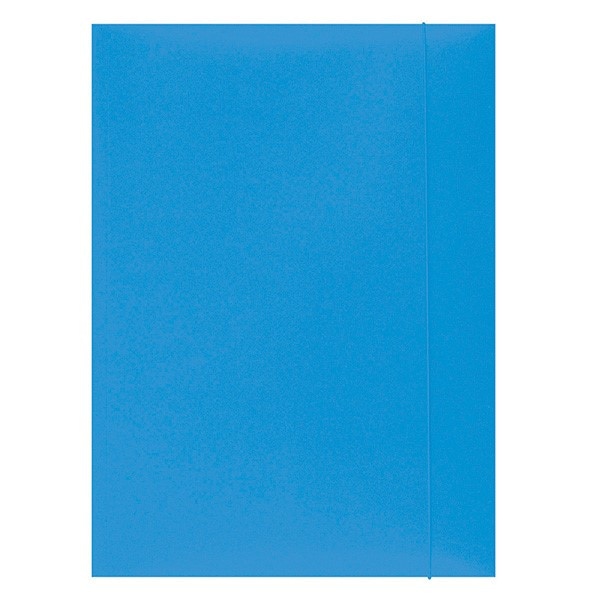 Teczka z gumką OFFICE PRODUCTS, karton, A4, 300gsm, 3-skrz., jasnoniebiska
