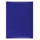 Teczka z gumką OFFICE PRODUCTS, karton/lakier, A4, 350gsm, 3-skrz., niebieska