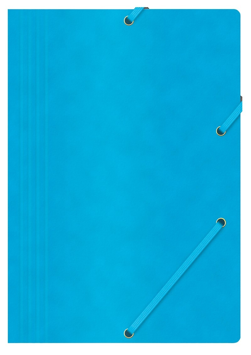Teczka z gumką OFFICE PRODUCTS, preszpan, A4, 390gsm, 3-skrz., niebieska