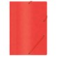 Teczka z gumką OFFICE PRODUCTS, preszpan, A4, 390gsm, 3-skrz., czerwona