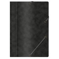 Teczka z gumką OFFICE PRODUCTS, preszpan, A4, 390gsm, 3-skrz., czarna