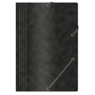 Teczka z gumką OFFICE PRODUCTS, preszpan, A4, 390gsm, 3-skrz., czarna