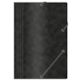 Teczka z gumką OFFICE PRODUCTS, preszpan, A4, 390gsm, 3-skrz., czarna