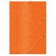 Teczka z gumką OFFICE PRODUCTS, preszpan, A4, 390gsm, 3-skrz., pomarańczowa