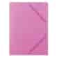 Teczka z gumką OFFICE PRODUCTS, preszpan, A4, 390gsm, 3-skrz., różowa