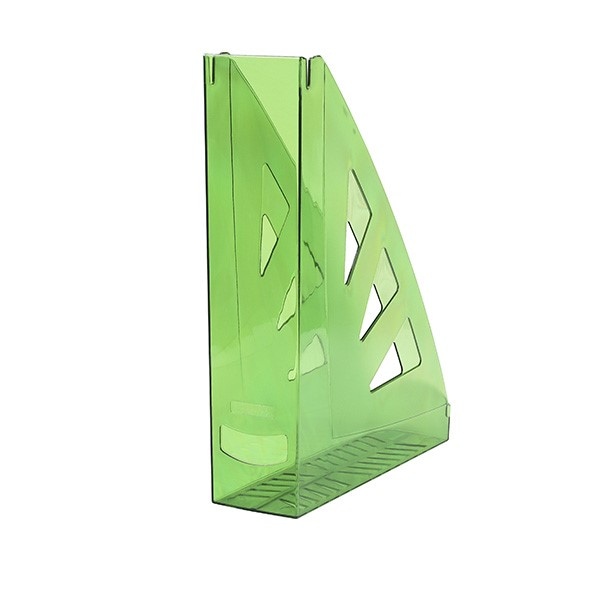 Pojemnik na dokumenty OFFICE PRODUCTS, ażurowy, A4/70mm, transparentny zielony
