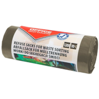 Worki na śmieci domowe OFFICE PRODUCTS, do segregacji odpadów BIO, mocne (LDPE), 120l, 10szt., brązowe