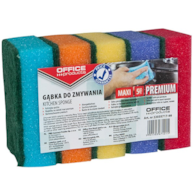 Gąbka do zmywania OFFICE PRODUCTS Maxi Premium, 5szt., mix kolorów