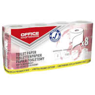 Papier toaletowy celulozowy OFFICE PRODUCTS, 2-warstwowy, 150 listków, 15m, 8szt., biały