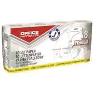 Papier toaletowy celulozowy OFFICE PRODUCTS Premium, 3-warstwowy, 150 listków, 15m, 8szt., biały