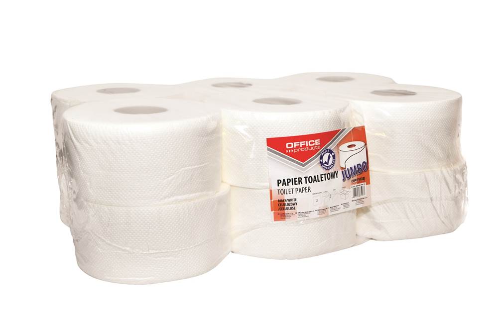Papier toaletowy celulozowy OFFICE PRODUCTS Jumbo, 2-warstwowy, 120m, 12szt., biały