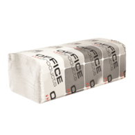 Ręczniki składane ZZ makulaturowe ekonomiczne OFFICE PRODUCTS, 1-warstwowe, 4000 listków, 20szt., białe