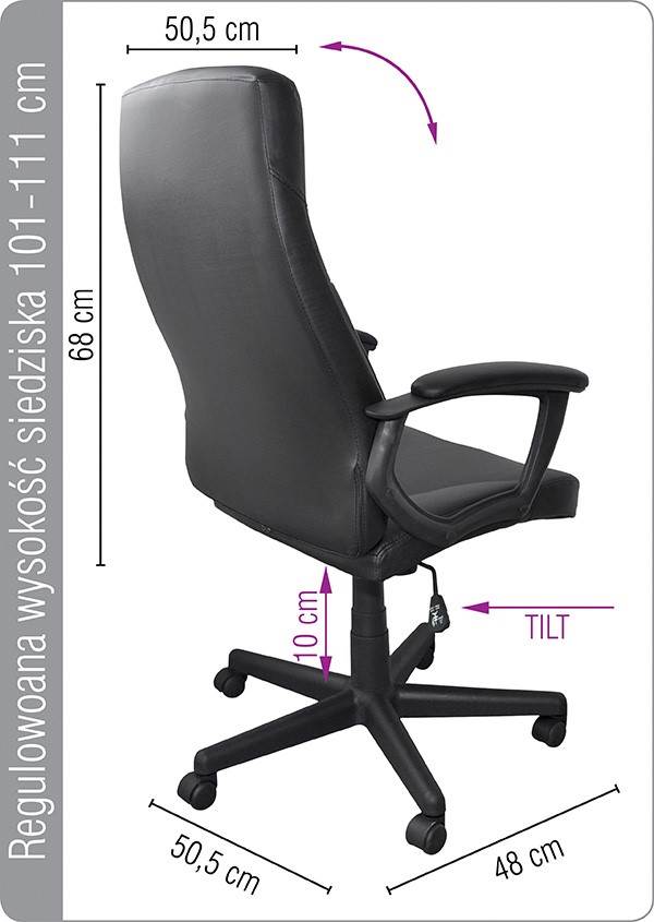 Fotel biurowy OFFICE PRODUCTS Crete, czarny