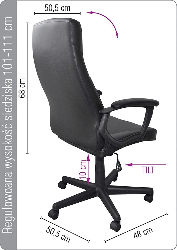 Fotel biurowy OFFICE PRODUCTS Crete, czarny