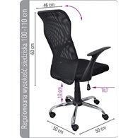 Fotel biurowy OFFICE PRODUCTS Rhodos, czarny