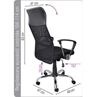 Fotel biurowy OFFICE PRODUCTS Corfu, czarny