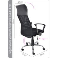 Fotel biurowy OFFICE PRODUCTS Korfu, czarny