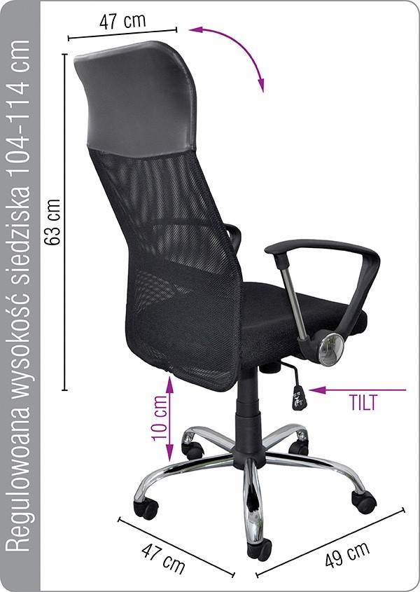 Fotel biurowy OFFICE PRODUCTS Korfu, czarny