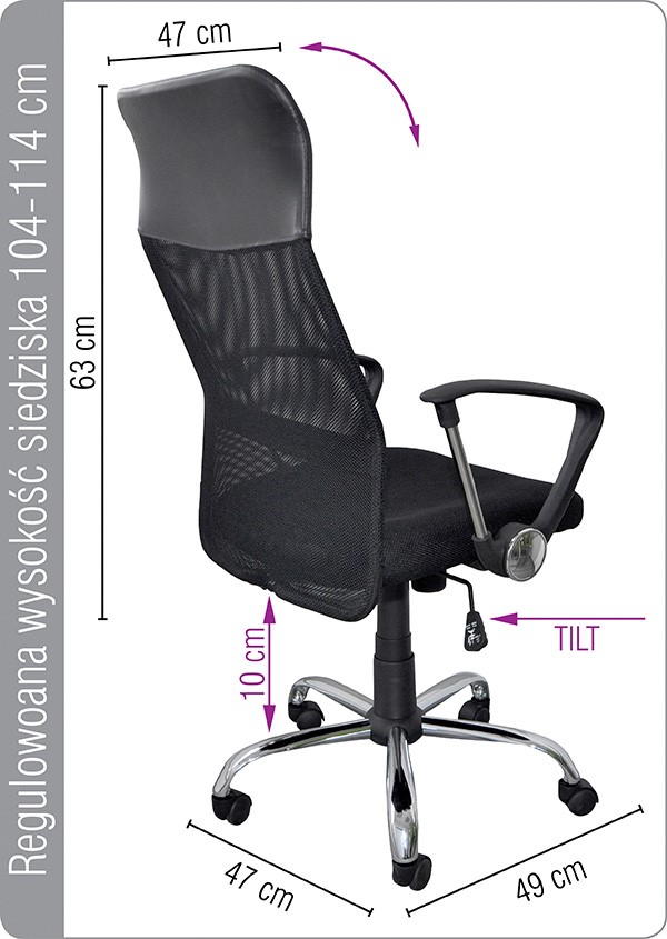 Fotel biurowy OFFICE PRODUCTS Corfu, czarny