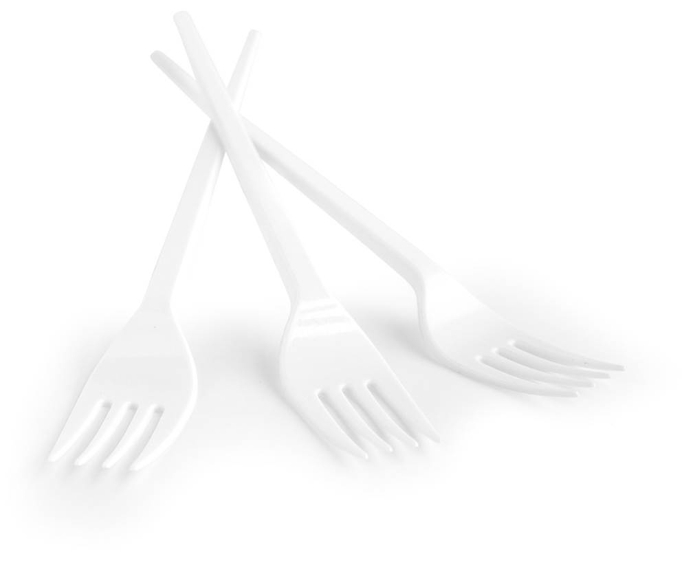 Widelec plastikowy OFFICE PRODUCTS, 17cm, 100szt., biały